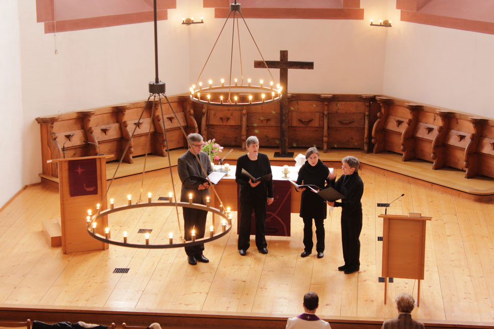 Innenraum der Kartäuserkirche Basel mit Arp Schnitger-Orgel